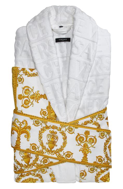 versace robe womens white|Versace dressing gown for women.